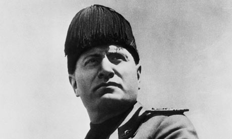 Benito Mussolini gazes into the future, fails to spot the meat-hooks
